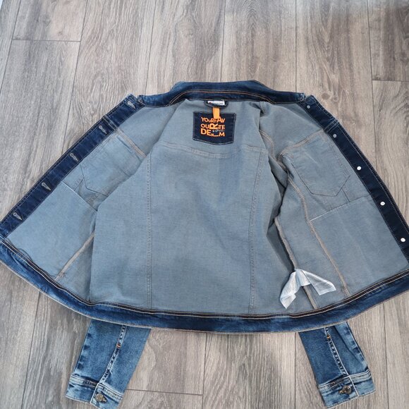Street One Womens Jean Jacket Denim Button Down Cotton Coat Blue NWOT 8/10 - Picture 5 of 16